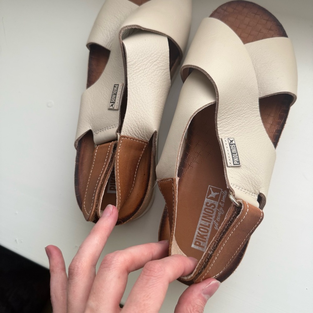 PIKOLINOS Cream Mahon Platform Sandal - Picture 4 of 4